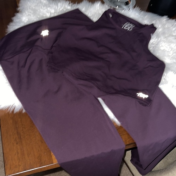 5.FBF Body Workout High Waisted leggings and top Plus Size 2x and 3x in 3 colors - Picture 2 of 8